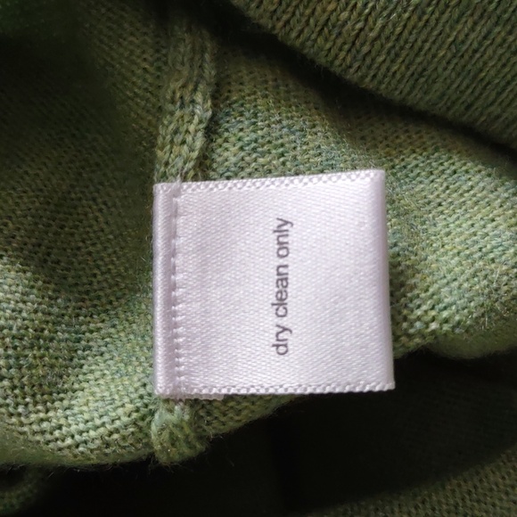 Aristo Eighteen Large 100% Merino Wool Green Quarter Zip Pullover - Picture 9 of 12